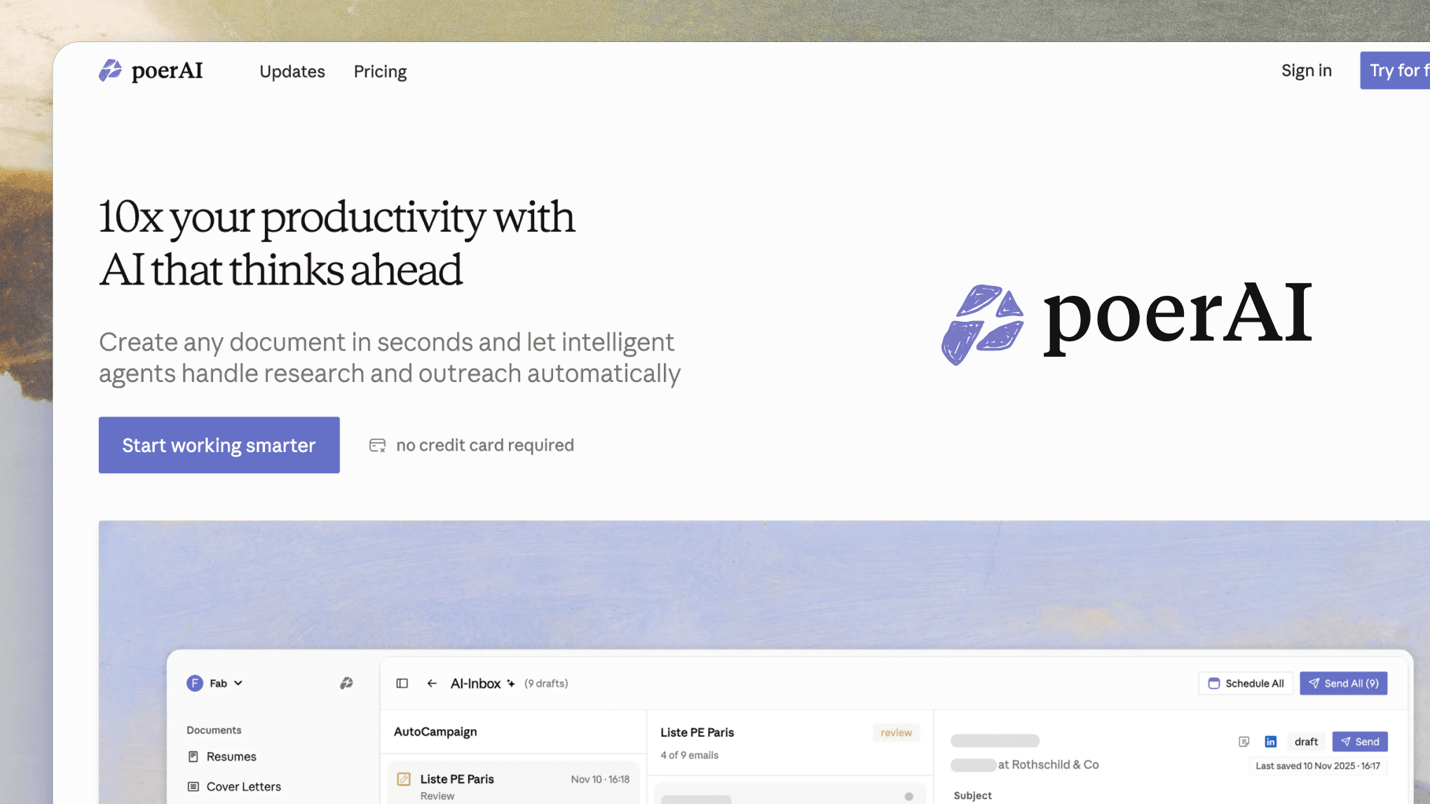 From cvPal to poerAI: 10x Your Productivity